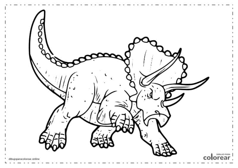 dibujo de triceratops para colorear