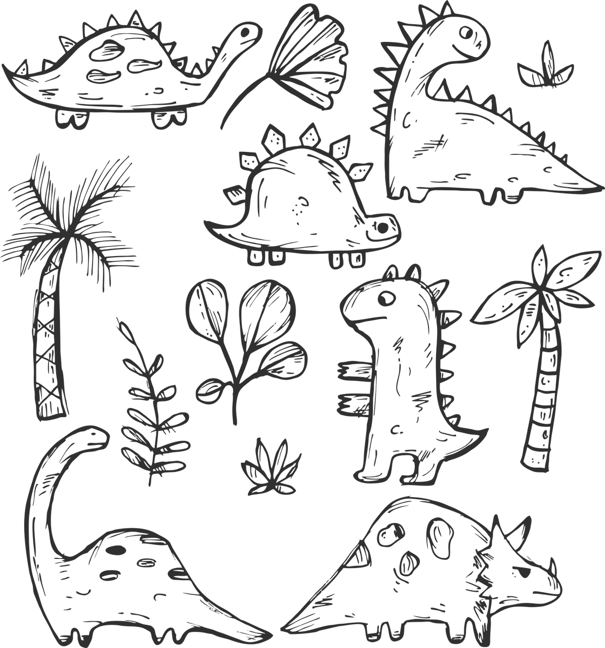 Dibujos De Dinosaurios Para Colorear